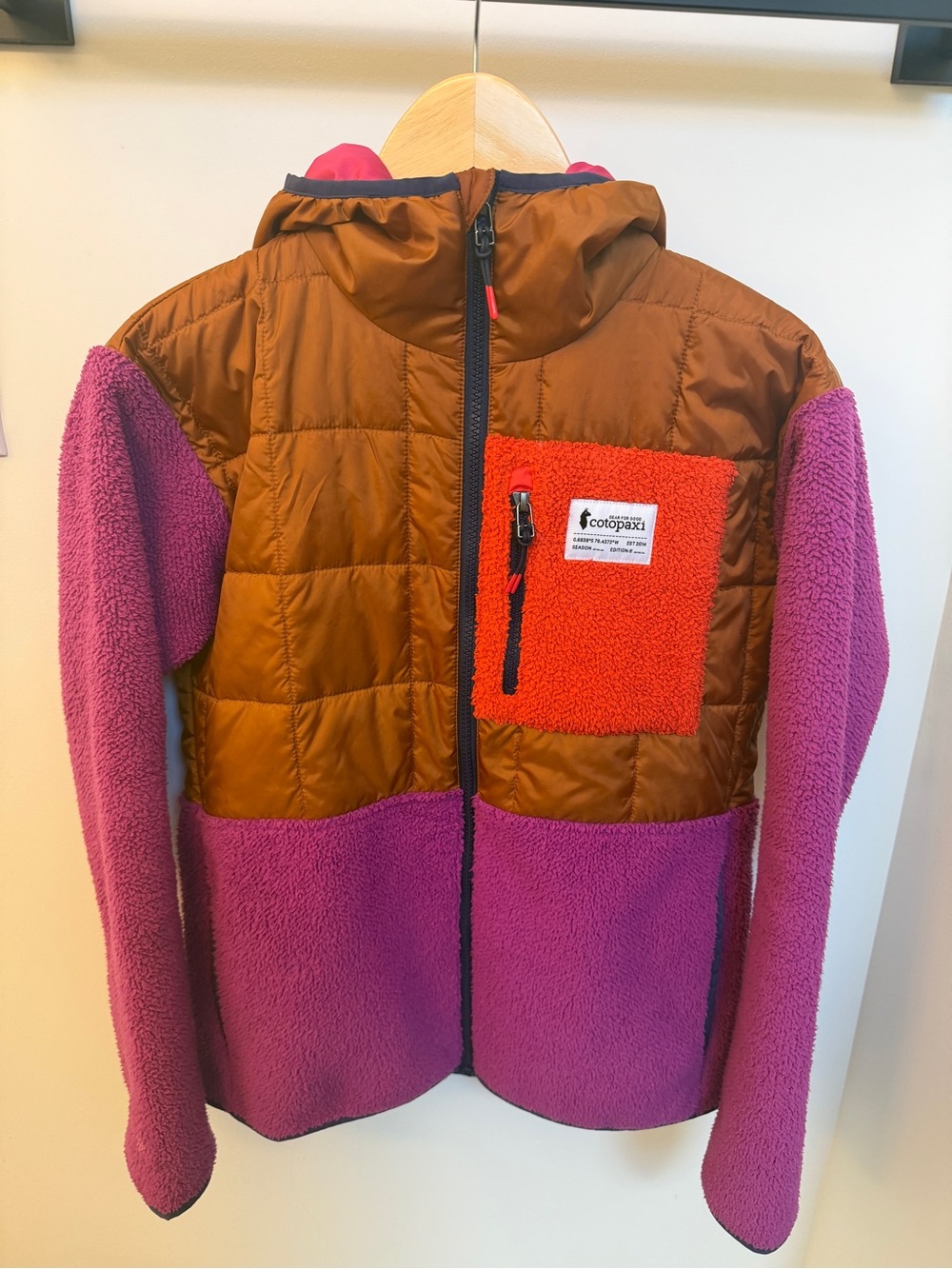 Cotopaxi Trico Hybrid Fleece Jacket in Mezcal/Foxglove
